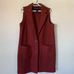 Cynthia Rowley long sleeveless wool cardigan